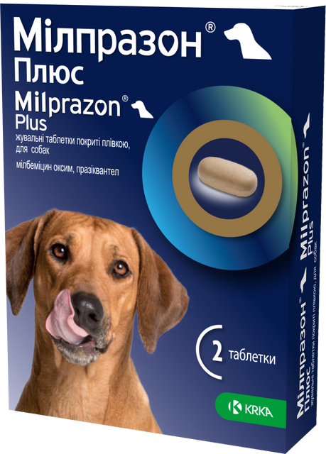Мілпразон® ПЛЮС 12,5/125 мг жувальні таблетки покриті плівкою, для  собак 000084 фото 1